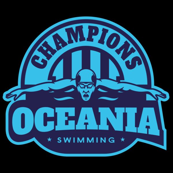 Oceania Champions Swimming logo template Thumbnail